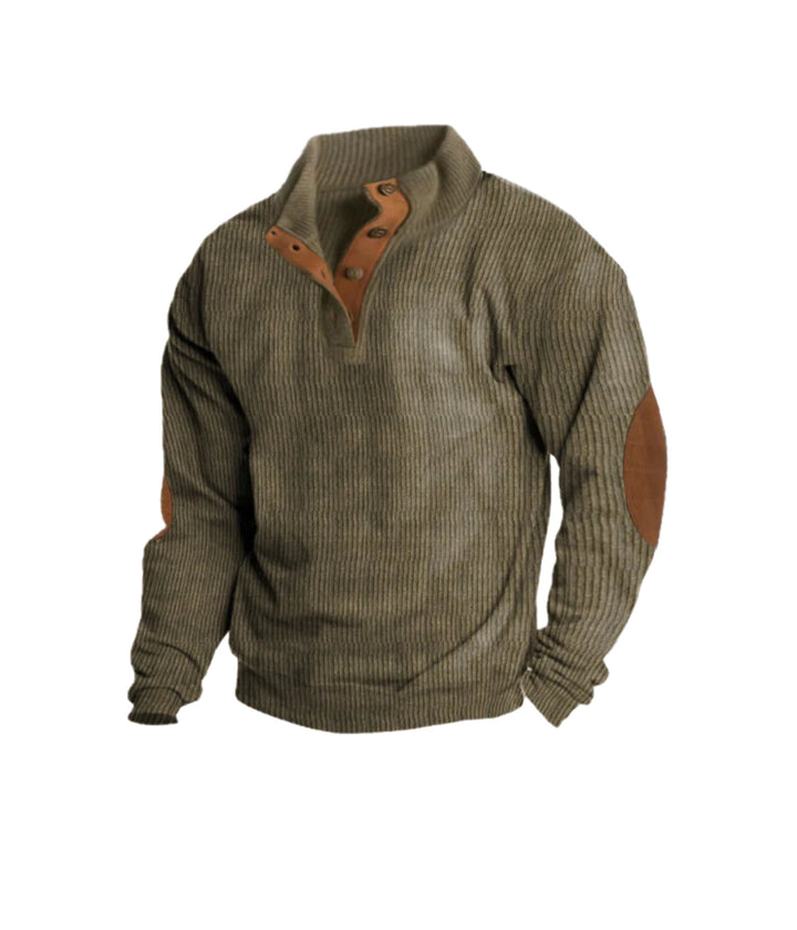 Glenn | Men's Ribbed Button Up Sweater