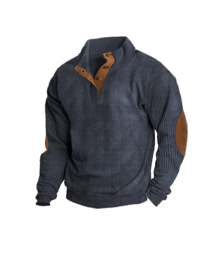 Glenn | Men's Ribbed Button Up Sweater